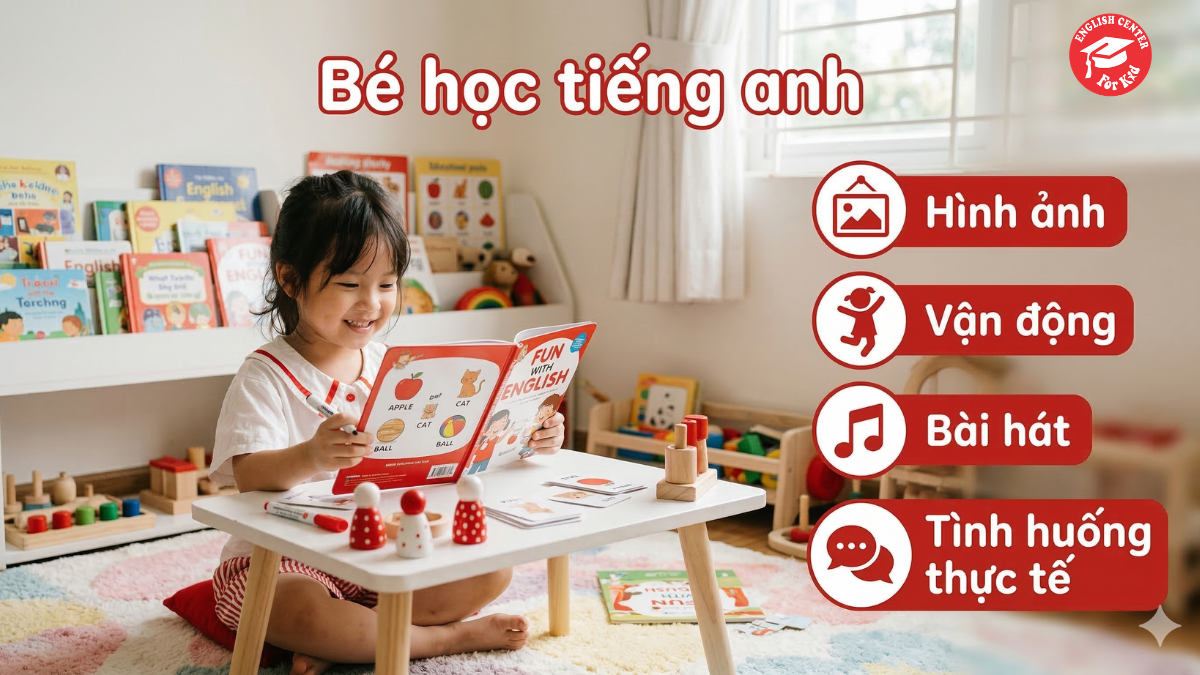 Phương pháp hỗ trợ bé học tiếng anh