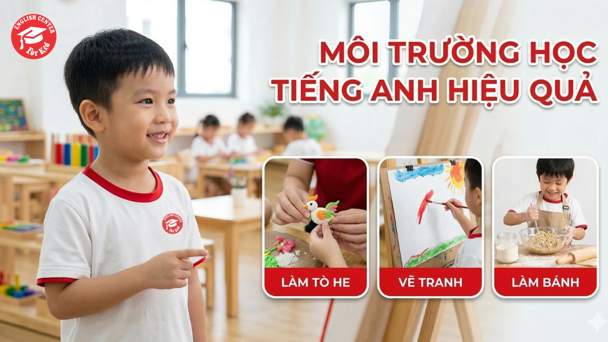 Bé học tiếng anh thông qua thực hành