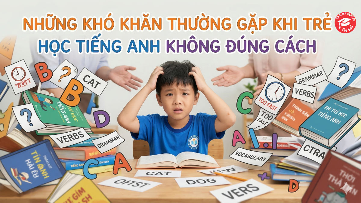 Những khó khăn của trẻ khi học tiếng anh 